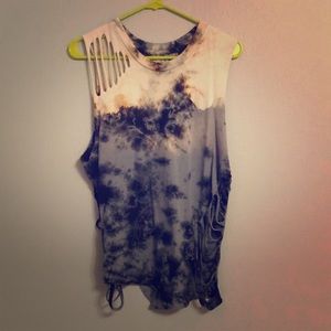 Affliction distressed tank top